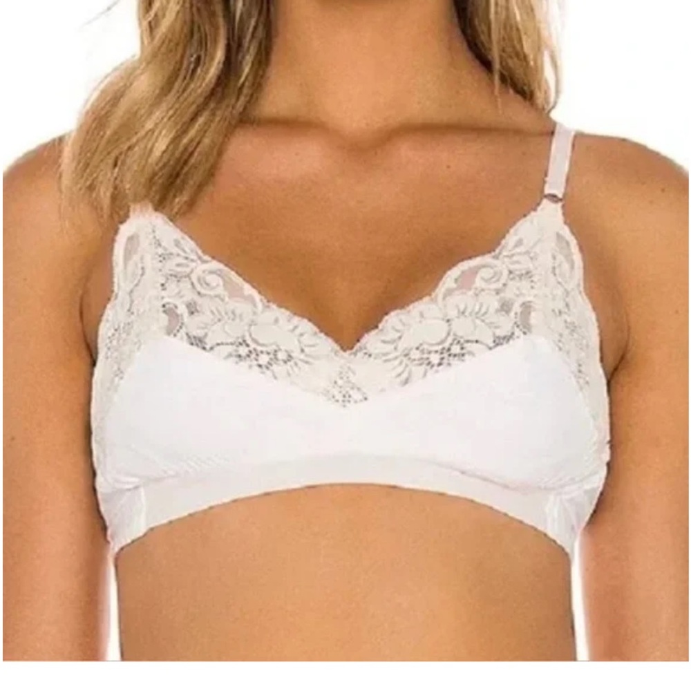 NWT Free People We Are HAH Lounge Bralette Bra XL Blanc White Soft Wireless